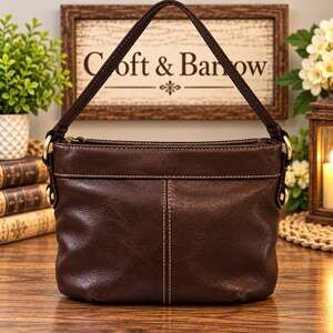 Croft & Barrow Chocolate Brown Shoulder Bag Purse Women's Classic Handbag